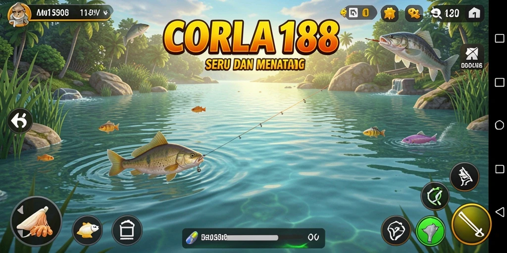 Tampilan screenshot CORLA188 yang menunjukkan aktivitas memancing yang mendebarkan.