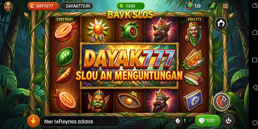 Tampilan gameplay menarik dari permainan Slot DAYAK777