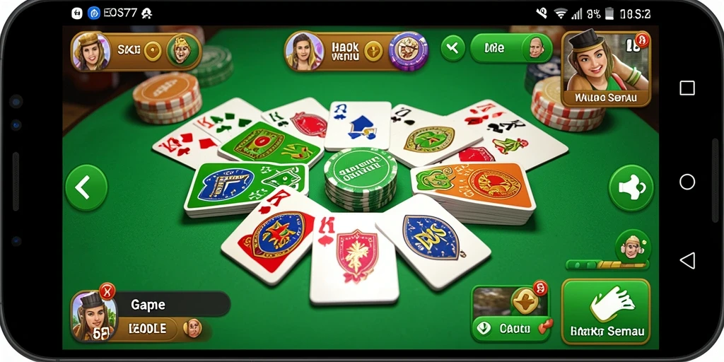 Tampilan gameplay <strong>EOS77</strong> yang menarik saat bermain Gaple.
