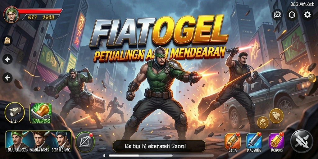 Tampilan gameplay seru dalam FIATOGEL yang penuh aksi.