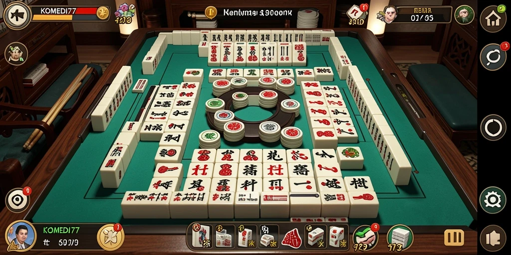 Tampilan gameplay Mahjong yang seru dan menarik dari KOMEDI77.