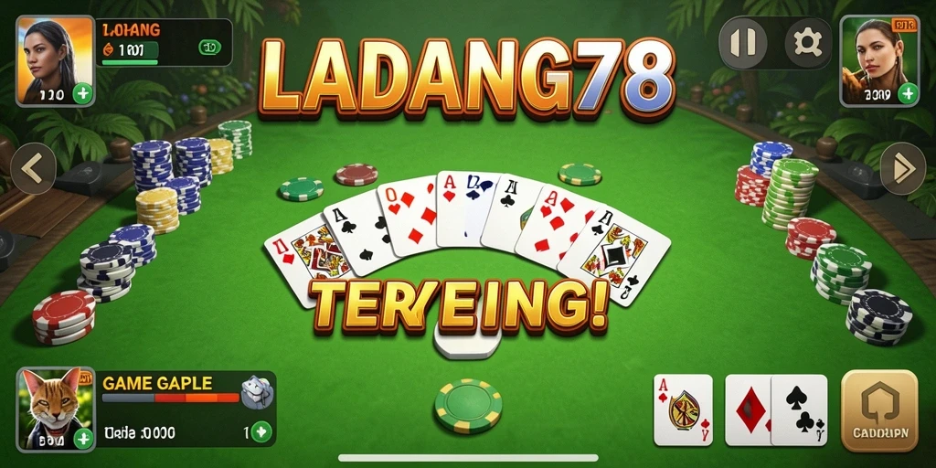 Screenshot LADANG78 menampilkan permainan Gaple yang seru dan interaktif.