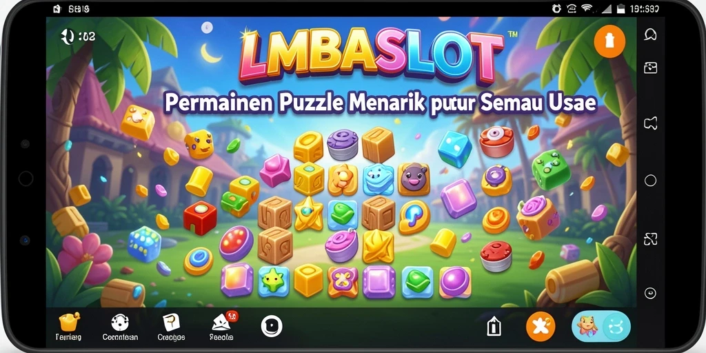 Screenshot gameplay LMBASLOT yang menampilkan tantangan Puzzle yang menarik.