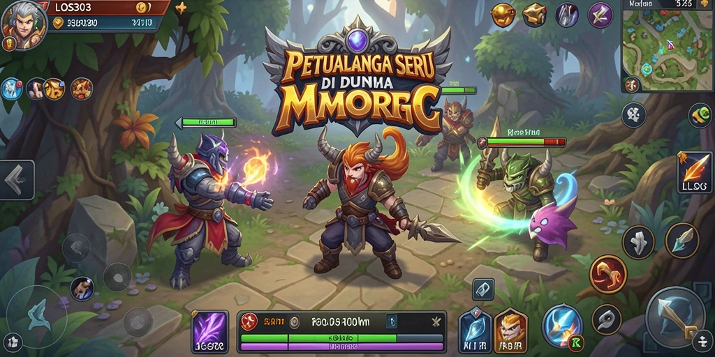 Tampilan gameplay yang menegangkan dalam LOS303 di dunia MMORPG.