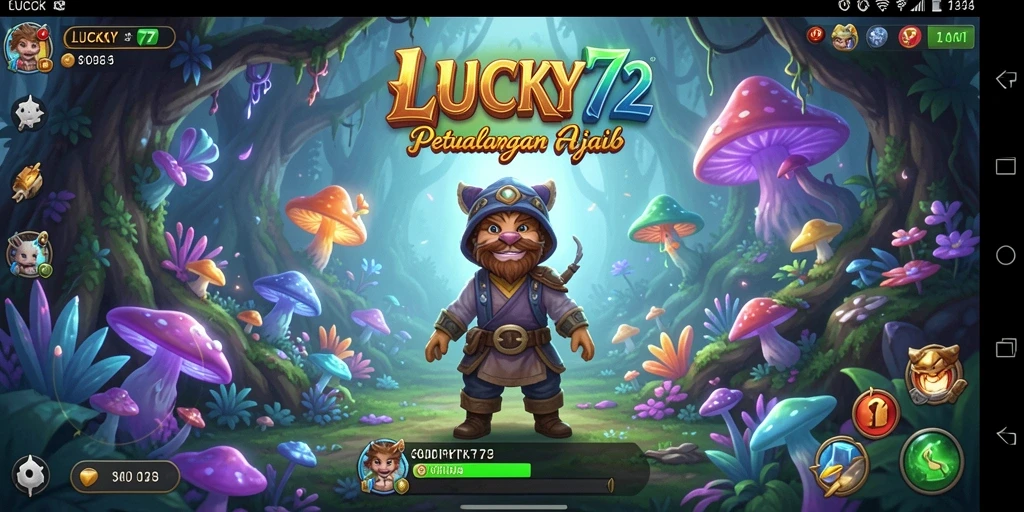 Screenshot gameplay LUCKY72 menunjukkan karakter menjelajahi dunia petualangan yang menakjubkan.