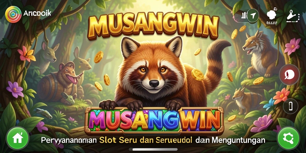 Penggambaran gameplay seru di MUSANGWIN dengan fitur slot menarik.