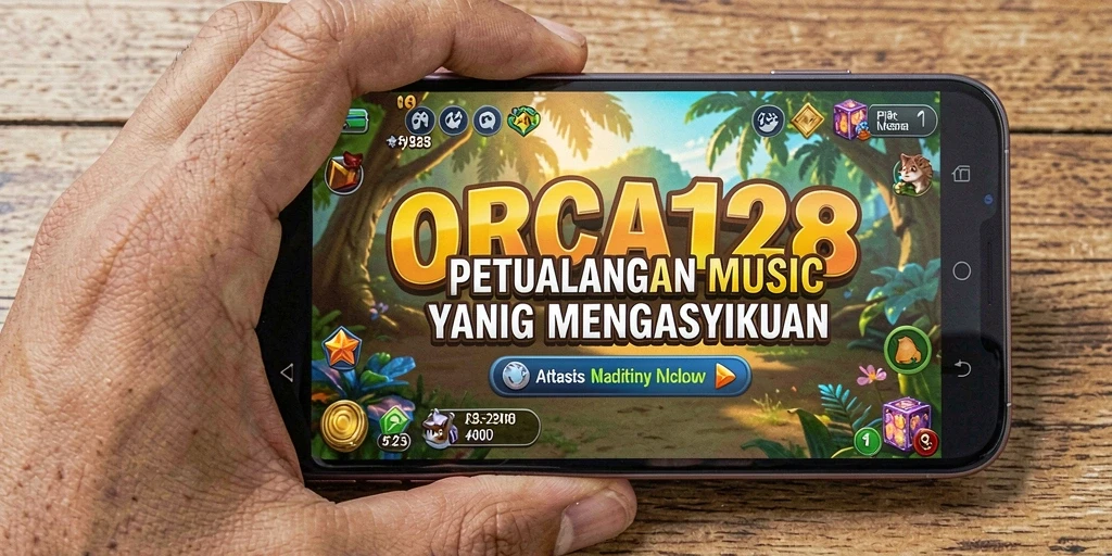 Screenshot gameplay ORCA128 yang menarik dan energik.