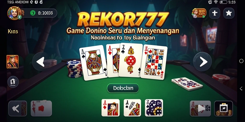 Tampilan gameplay menarik dalam permainan Domino REKOR777.