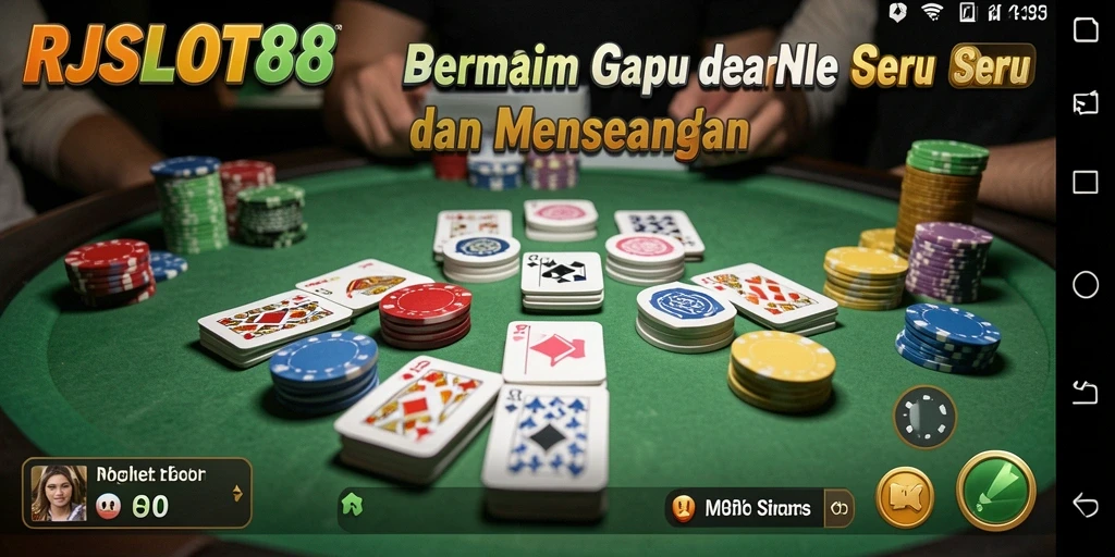 Screenshot RJSLOT88 menampilkan gameplay Gaple yang menarik dan interaktif.