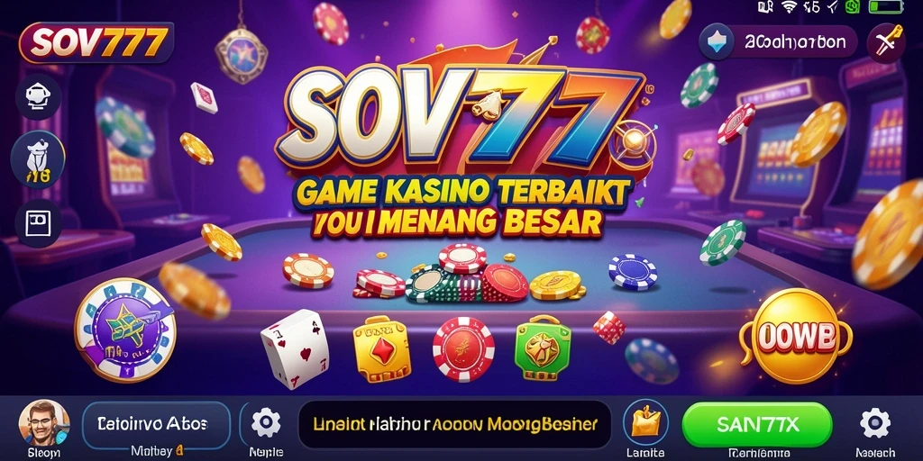 Tampilan gameplay menarik di aplikasi SOV777 Kasino.
