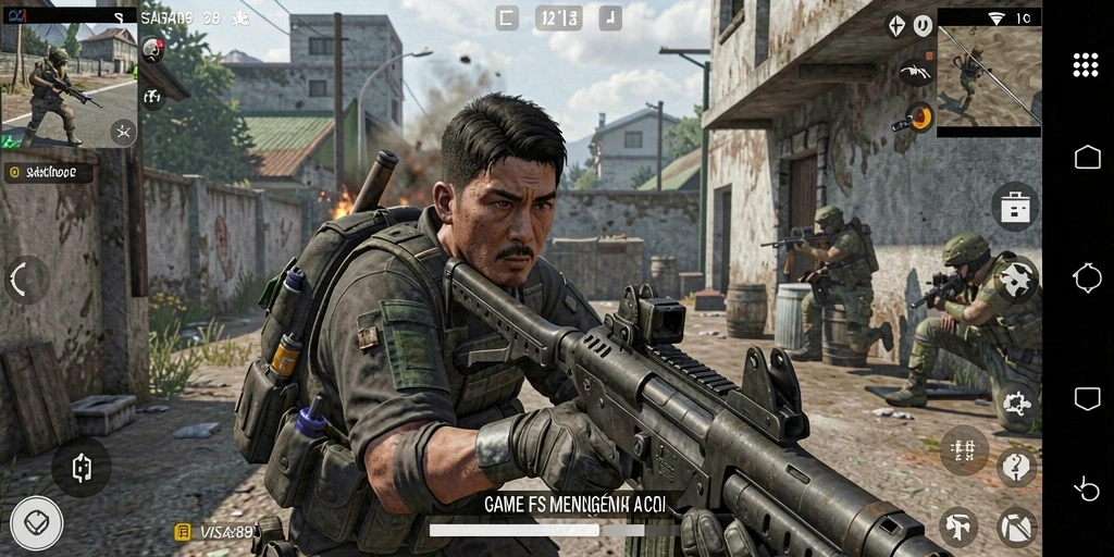 Tampilan menegangkan dari gameplay <strong>VISA89</strong> dengan aksi tembak-menembak yang intens.