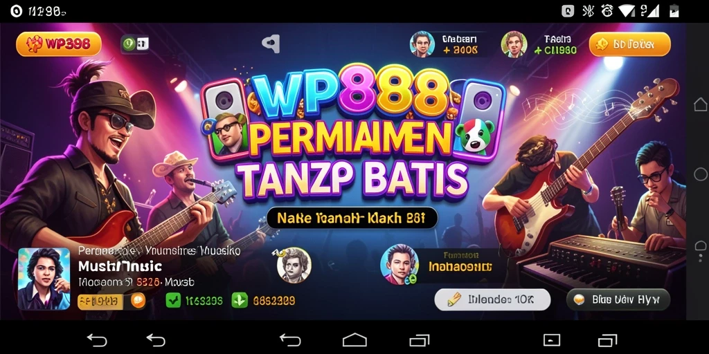Tangkapan layar WP888 menampilkan gameplay menarik dengan berbagai pilihan lagu.